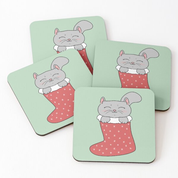 Item preview, Cute Cat in Christmas Stocking designed and sold by HugSomeNettles.