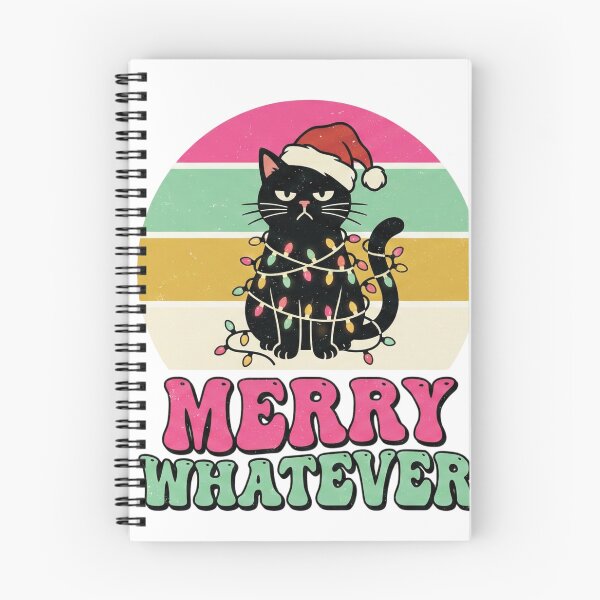 Artikelvorschau, Fröhliche Weihnachten! Lustige, mürrische schwarze Katze im Retro-Stil entworfen und verkauft von shellymope.
