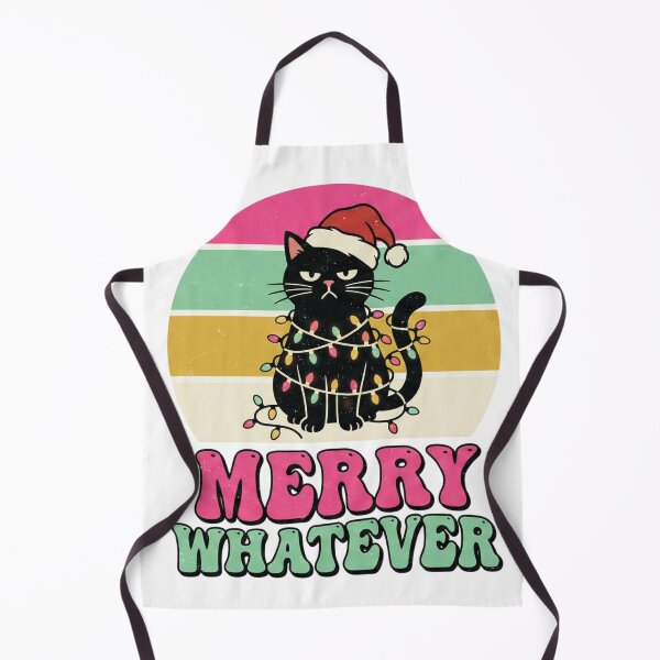 Item preview, Merry Whatever Funny Grumpy Black Cat Retro Christmas designed and sold by shellymope.