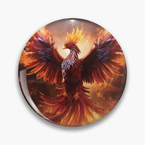 Artikelvorschau, Majestätischer Feuerphönix, der aus den Flammen aufsteigt – Episches Fantasy-Kunstwerk eines mythischen Vogels entworfen und verkauft von MDKey DESIGN.