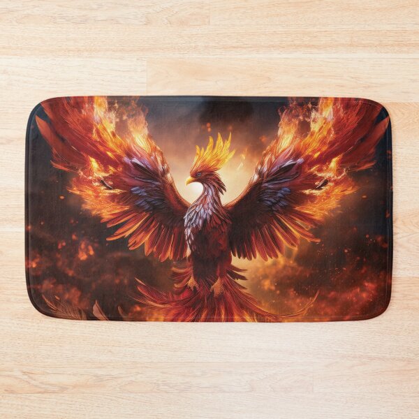 Item preview, Majestic Fire Phoenix Rising from the Flames – Epic Fantasy Mythical Bird Artwork designed and sold by MDKey DESIGN.