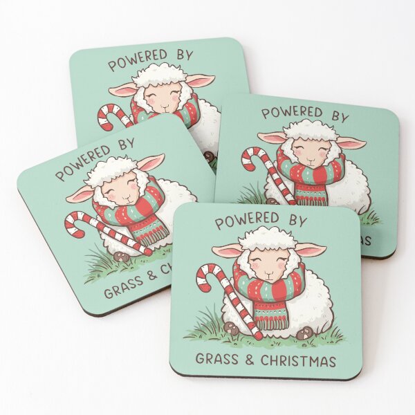 Item preview, Powered by Grass & Christmas – Funny Sheep Christmas designed and sold by zoocore.