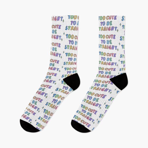 Item preview, Too cute to be straight lgbt text design| gay/ lesbian/ bisexual designed and sold by NeurodiverseTea.