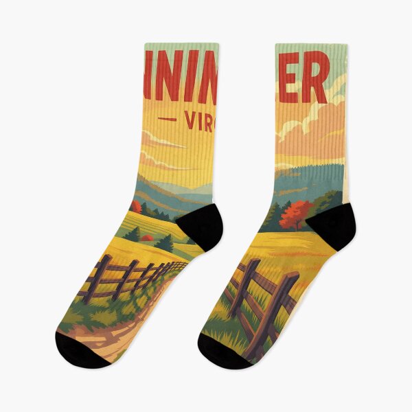 Item preview, Running Deer, Virginia: Vintage-Style Painterly Travel Poster designed and sold by LSVart.