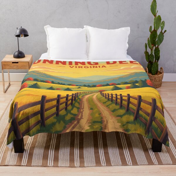 Item preview, Running Deer, Virginia: Vintage-Style Painterly Travel Poster designed and sold by LSVart.