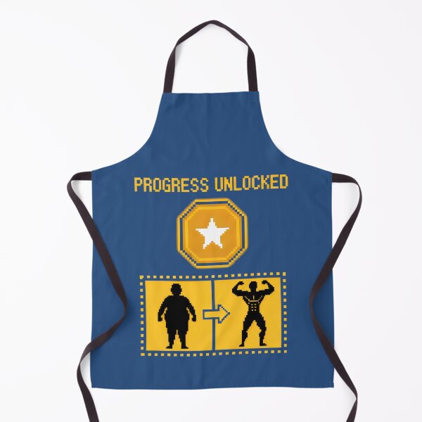 Item preview, Progress Unlocked Pixel Art Fitness Transformation Motivation Design designed and sold by SplashTastic.