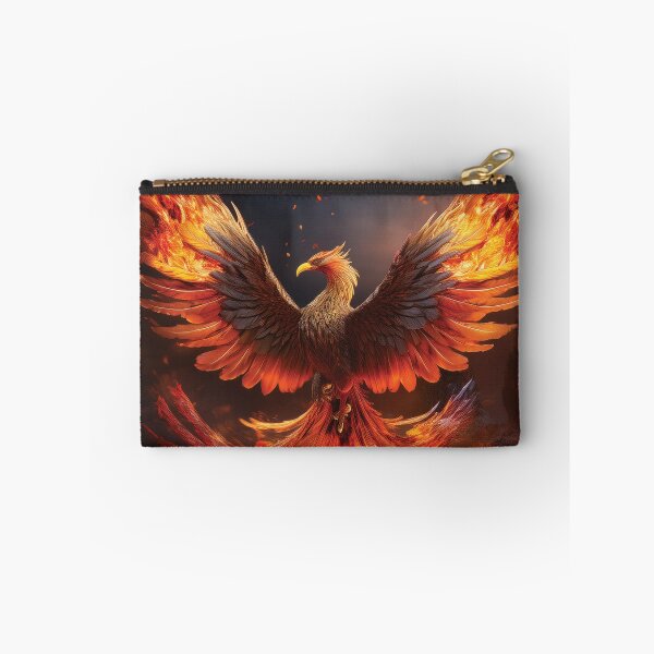 Item preview, Flaming Phoenix with Burning Wings – Dynamic Fantasy Firebird Illustration designed and sold by MDKey DESIGN.