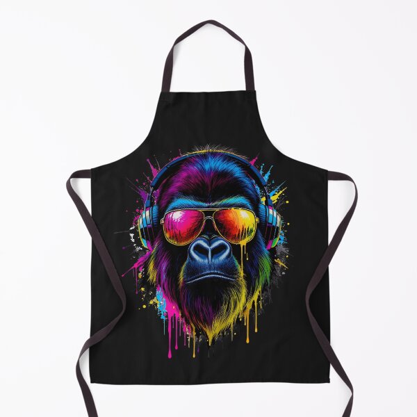 Item preview, Neon Gorilla – Funk Bass Mode | Futuristic Neon Gorilla Art with Headphones | Premium Design designed and sold by ColorSplash123.