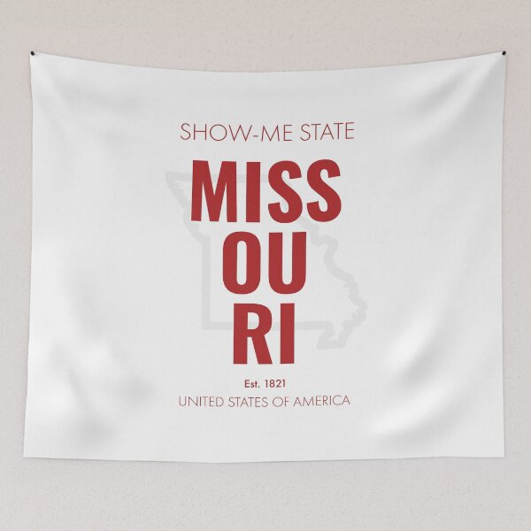 Item preview, MISSOURI TRAVEL ART – Modern Typographic Travel Design designed and sold by MarkedArtPrints.