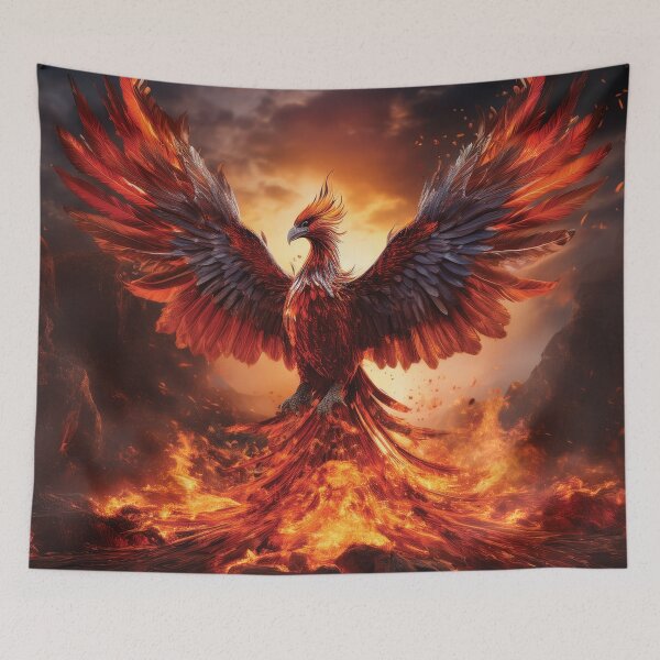 Item preview, Legendary Phoenix Ascending in Flames – Mythic Rebirth Fantasy Artwork designed and sold by MDKey DESIGN.