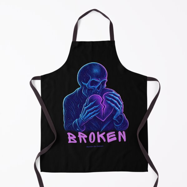 Item preview, BROKEN HEART Neon Skull Sad Aesthetic Emotional Graphic designed and sold by HUMORONCOTTON.