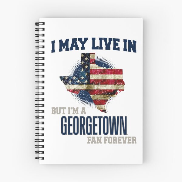 Item preview, I MAY LIVE In Texas but I am a Georgetown Fan Forever white shirt designed and sold by djpraxis.