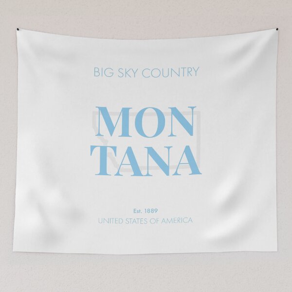 Item preview, MONTANA TRAVEL ART – Modern Typographic Travel Design designed and sold by MarkedArtPrints.