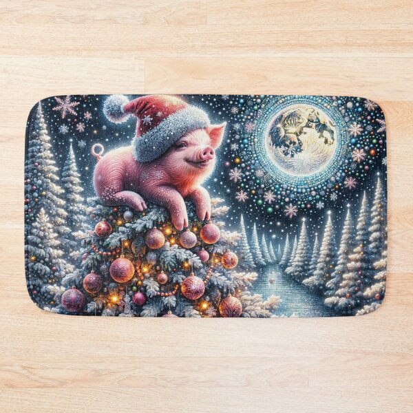 Item preview, Pig on the Christmas Tree designed and sold by M-Y-A-R-T-.