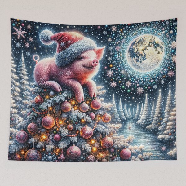 Item preview, Pig on the Christmas Tree designed and sold by M-Y-A-R-T-.