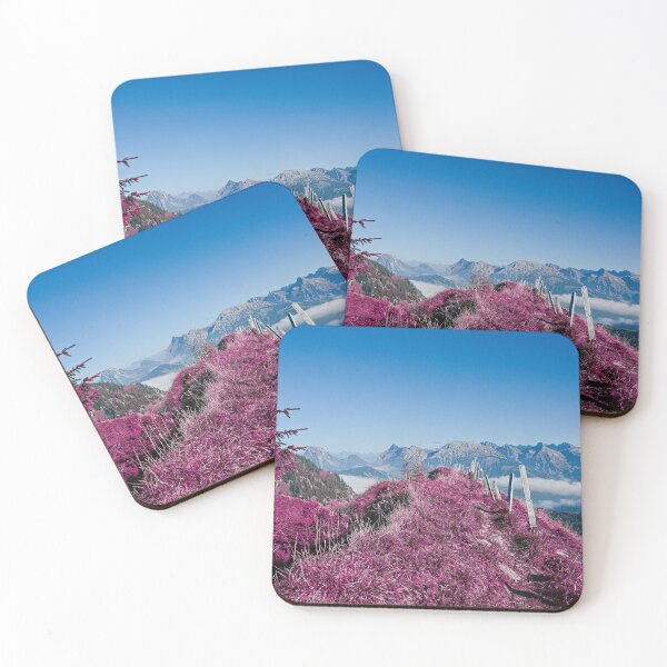 Item preview, The Pink Path – Alpine Panorama of Switzerland / Swiss Artwork Photography designed and sold by Raphael Wolf.