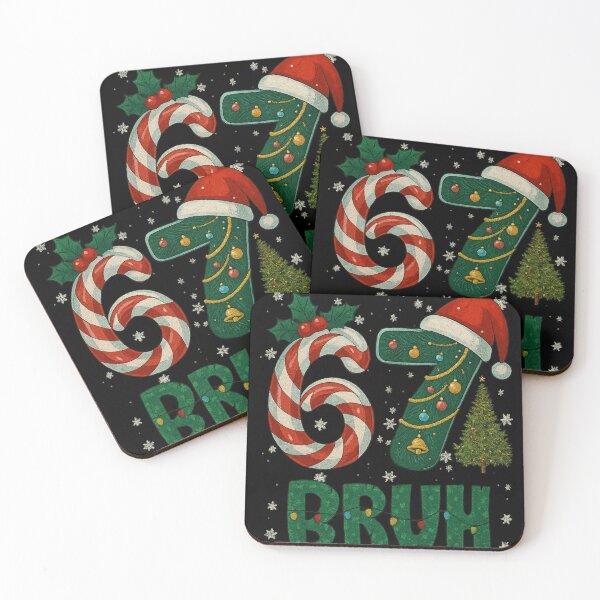 Item preview, Christmas 6 7 Bruh Candy Cane and Tree Lights Design designed and sold by haitrieuic96.