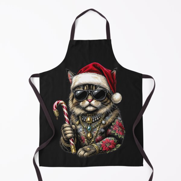 Item preview, Ultra-Premium Christmas Cat Emperor | Luxurious Cat with Christmas Tattoos & Candy Cane designed and sold by ColorSplash123.