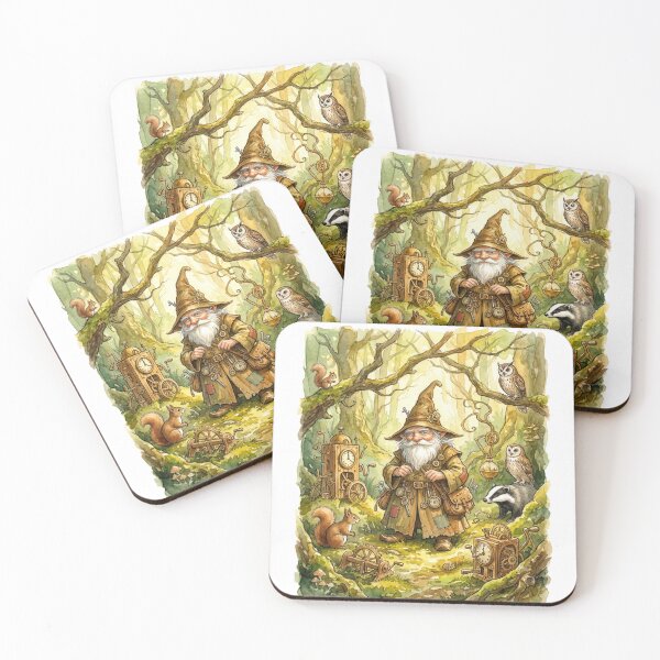 Item preview, Fantasy Halfling Gnome Wizard illustration designed and sold by Vintage Designs +.