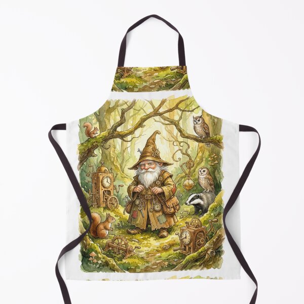 Item preview, Fantasy Halfling Gnome Wizard illustration designed and sold by Vintage Designs +.