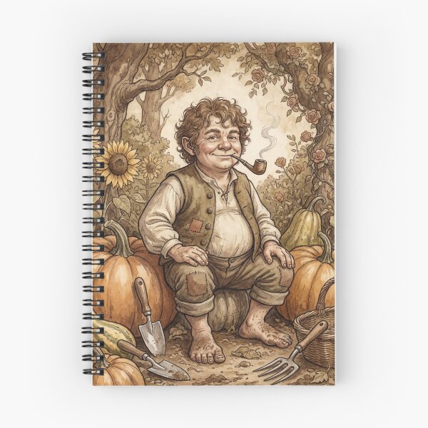 Item preview, Fantasy Halfling Gardener illustration designed and sold by Vintage Designs +.