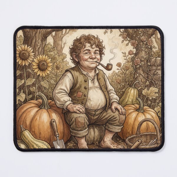 Item preview, Fantasy Halfling Gardener illustration designed and sold by Vintage Designs +.