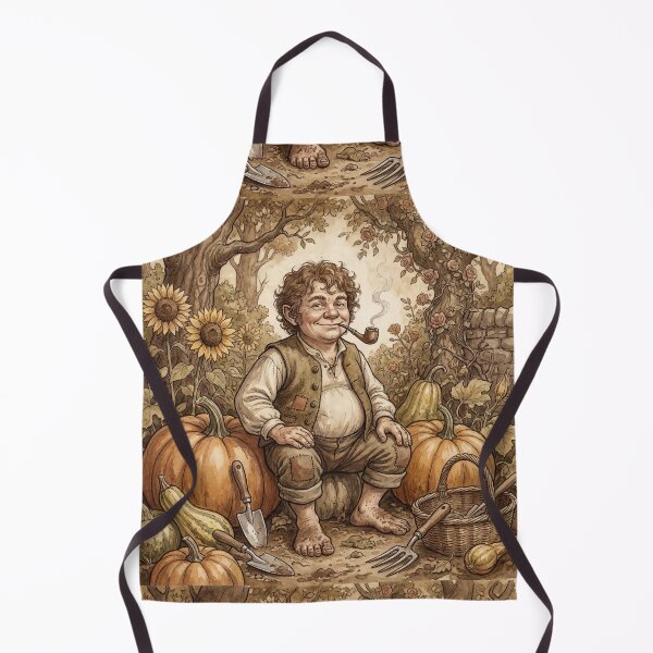 Item preview, Fantasy Halfling Gardener illustration designed and sold by Vintage Designs +.