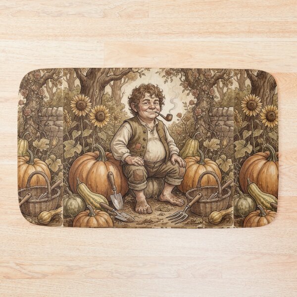 Item preview, Fantasy Halfling Gardener illustration designed and sold by Vintage Designs +.