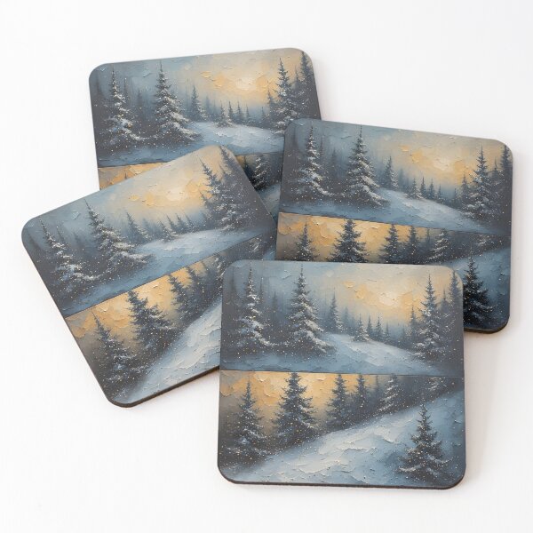 Item preview, Snow-covered forest in winter sunlight - triptych designed and sold by Mianku | Für das Leben.