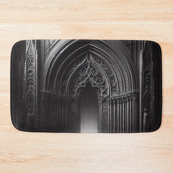 Item preview, Gothic Portal in Black & White – Dark Fine Art Architecture designed and sold by Roberta Calabrese.
