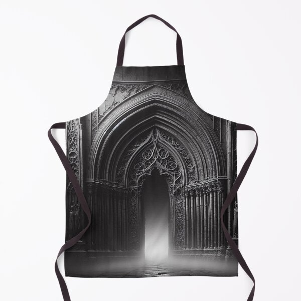 Item preview, Gothic Portal in Black & White – Dark Fine Art Architecture designed and sold by Roberta Calabrese.