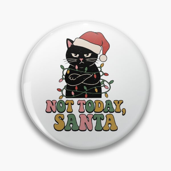 Aperçu de l'œuvre Chat noir anti-Noël drôle et rétro créée et vendue par shellymope.