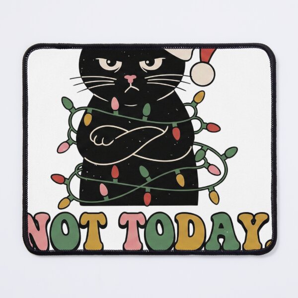 Item preview, Funny Anti-Christmas Black Cat Retro Holiday designed and sold by shellymope.