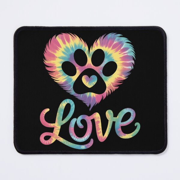 Item preview, Tie Dye Love Dog Paw Print Animal Paw Dog Lover 4 designed and sold by InspiredFoul.