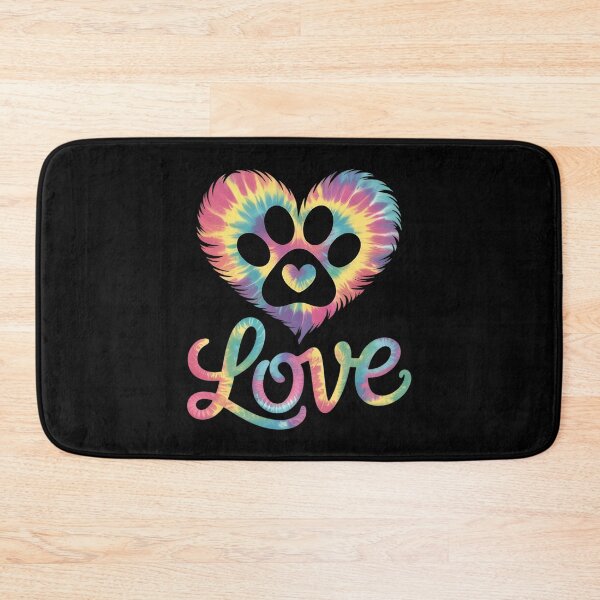 Item preview, Tie Dye Love Dog Paw Print Animal Paw Dog Lover 4  designed and sold by InspiredFoul.