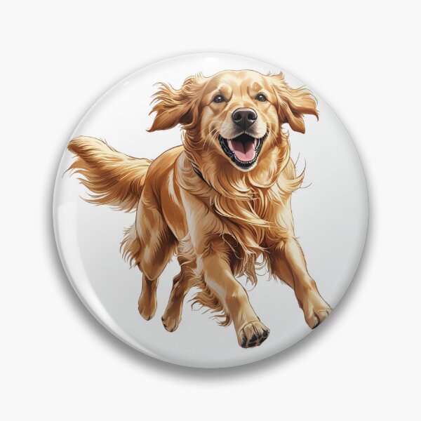 Item preview, Golden Retriever Running Design Happy Smiling Dog Runs Illustration designed and sold by bestggraphico.