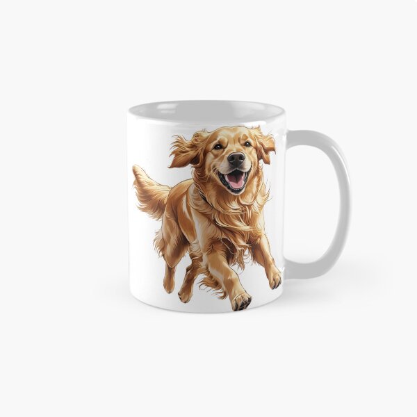 Item preview, Golden Retriever Running Design Happy Smiling Dog Runs Illustration designed and sold by bestggraphico.