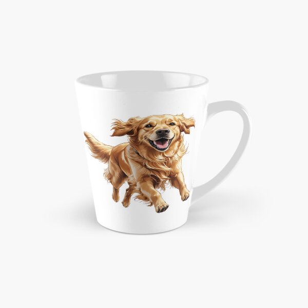 Item preview, Golden Retriever Running Design Happy Smiling Dog Runs Illustration designed and sold by bestggraphico.