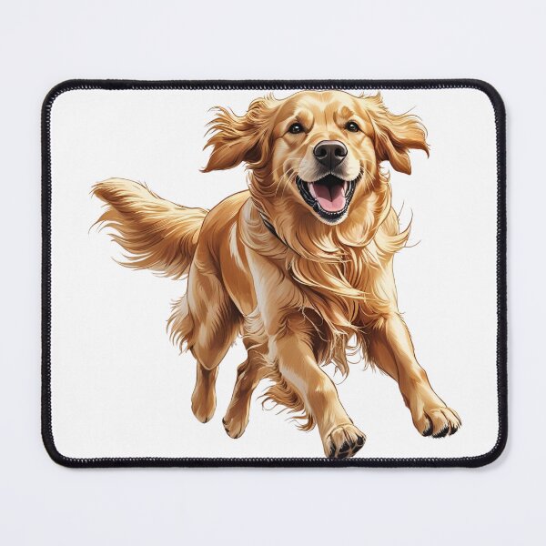 Item preview, Golden Retriever Running Design Happy Smiling Dog Runs Illustration designed and sold by bestggraphico.