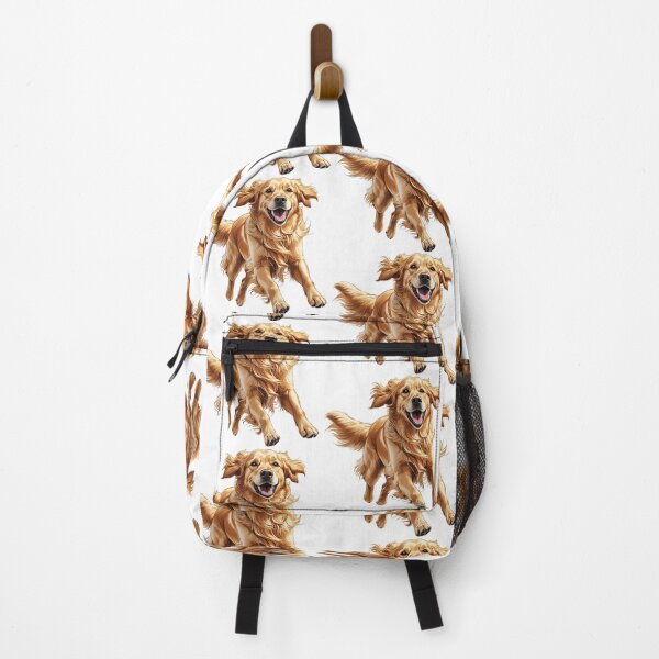 Item preview, Golden Retriever Running Design Happy Smiling Dog Runs Illustration designed and sold by bestggraphico.