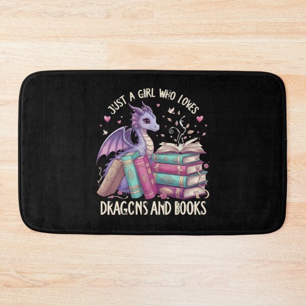 Item preview, Just a Girl Who Loves Dragons and Books designed and sold by JustCrafted.