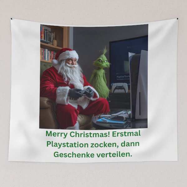 Artikelvorschau, PlayStation Santa & Grinch entworfen und verkauft von NinasWelt.