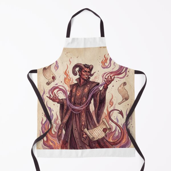 Item preview, Infernal Demonic Warlock fantasy character illustration art designed and sold by Vintage Designs +.