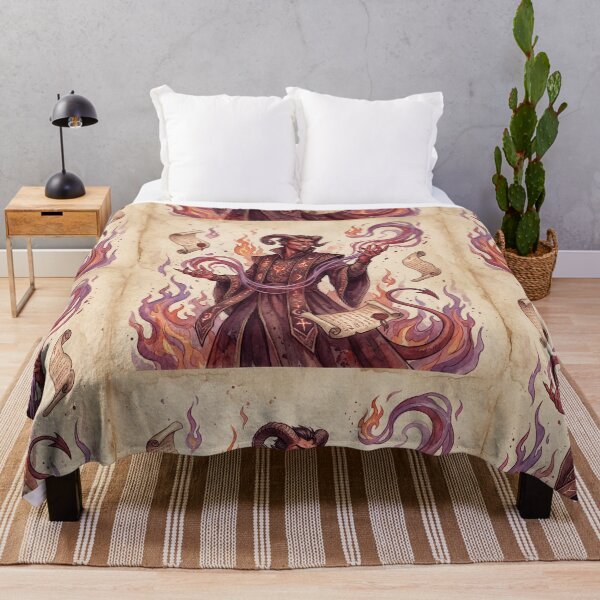 Item preview, Infernal Demonic Warlock fantasy character illustration art designed and sold by Vintage Designs +.