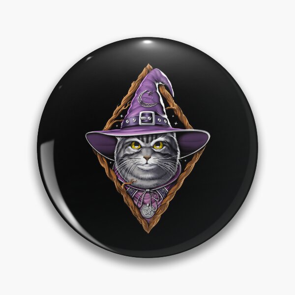 Item preview, Cat Witch Purple Hat Mystic Feline designed and sold by RyanKRaitz.