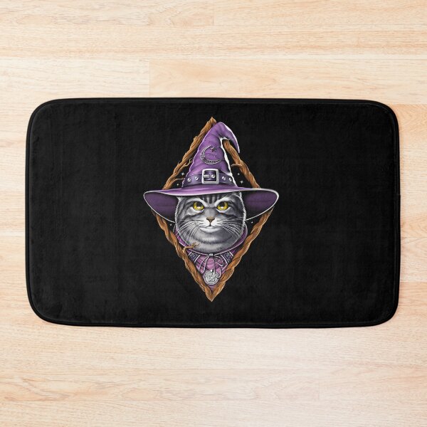 Item preview, Cat Witch Purple Hat Mystic Feline designed and sold by RyanKRaitz.