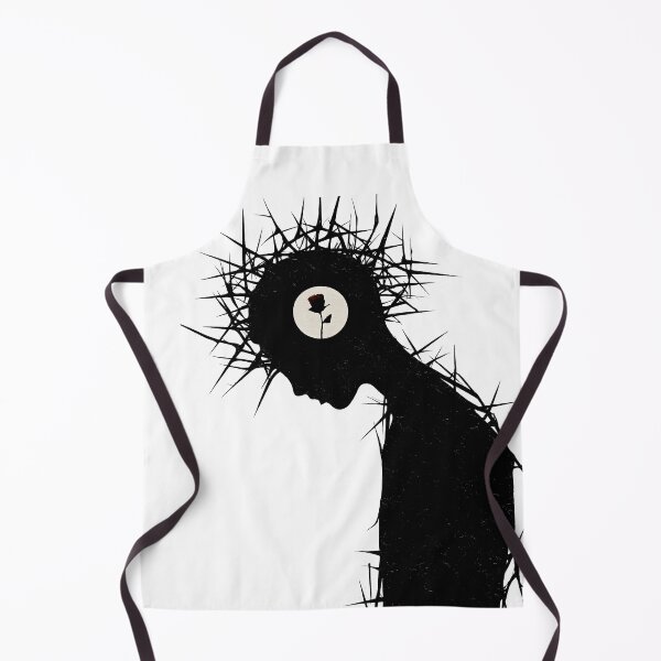Item preview, Thorn Silhouette Rose Head Gothic Illustration designed and sold by Shoot-The-Moon.