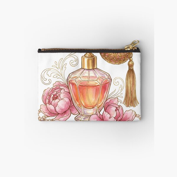 Item preview, Vintage Perfume Bottle with Peonies – Elegant Floral Beauty Art designed and sold by Imaginationbeyond.