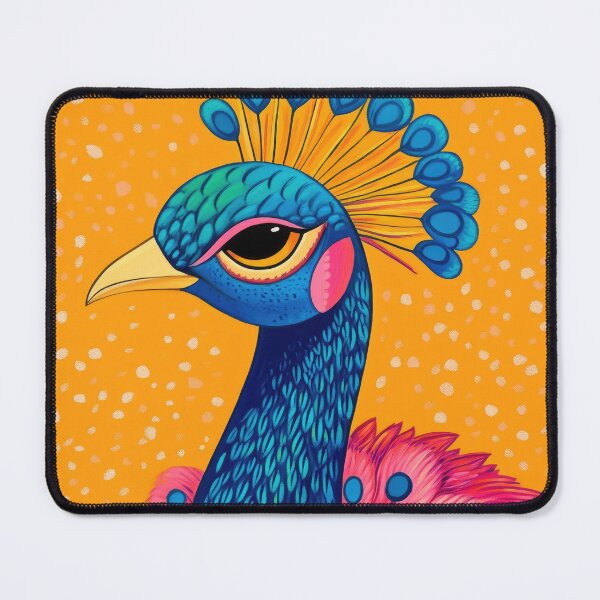 Item preview, Colorful Peacock Portrait Funky Illustration designed and sold by GulDesignCo.