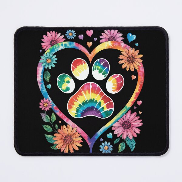 Item preview, Tie Dye Love Dog Paw Print Heart Animal Lover 11  designed and sold by InspiredFoul.